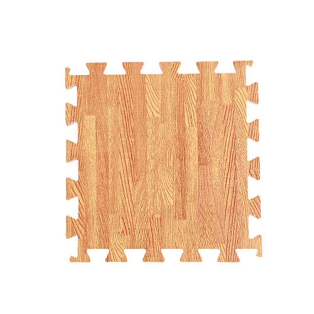

EVA Foam Artificial Wood Children Crawling Floor Mat 1pc, Light brown