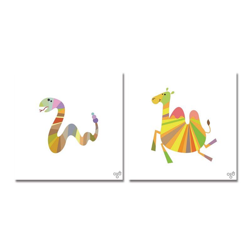 

DYC11102 - bc-10-20-21 2PCS Lovely Cartoon Print Art, Multi