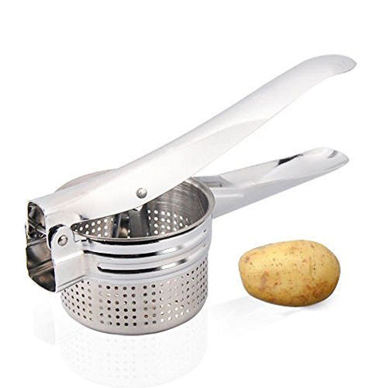 

Stainless Steel Food Fruit Juicer Strainer Vegetable Presser, Silver