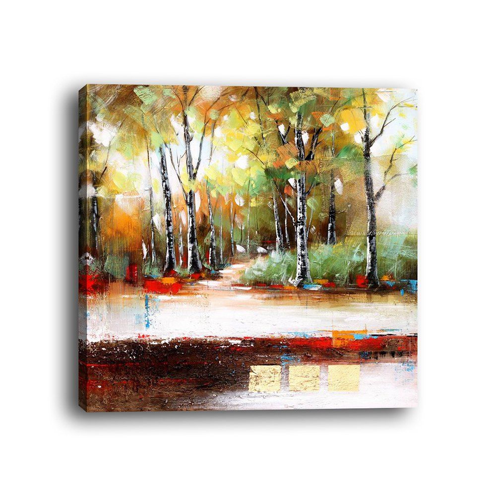 

QiaoJiaHuaYuan Framed Modern Abstract Landscape Print, Multi