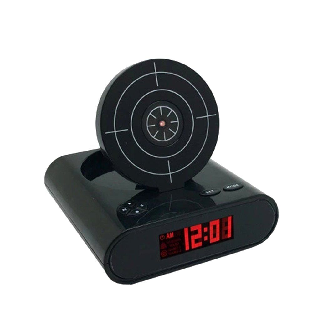 

Creative Target Toy LED Red Word Display Mute Alarm Clock, Black