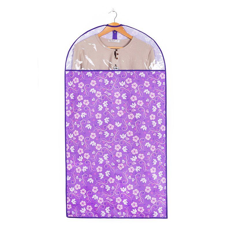 

High Quality Prevents Tearing Clothing Dust Cover, Purple flower