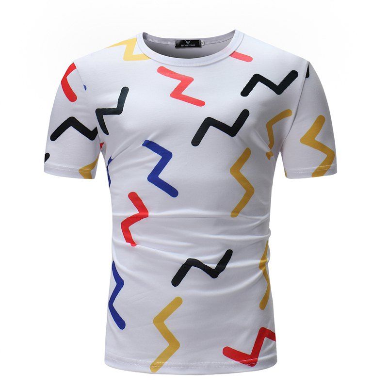 

New Summer Men's Casual Short Sleeve T - Shirts, Multi-i