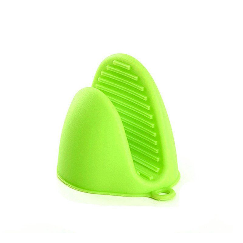 

High Temperature Resistant Silicone Heat Insulation Clip Anti-scald Cover, Green yellow
