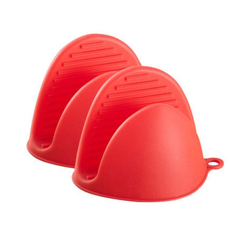 

High Temperature Resistant Silicone Heat Insulation Clip Anti-scald Cover, Red