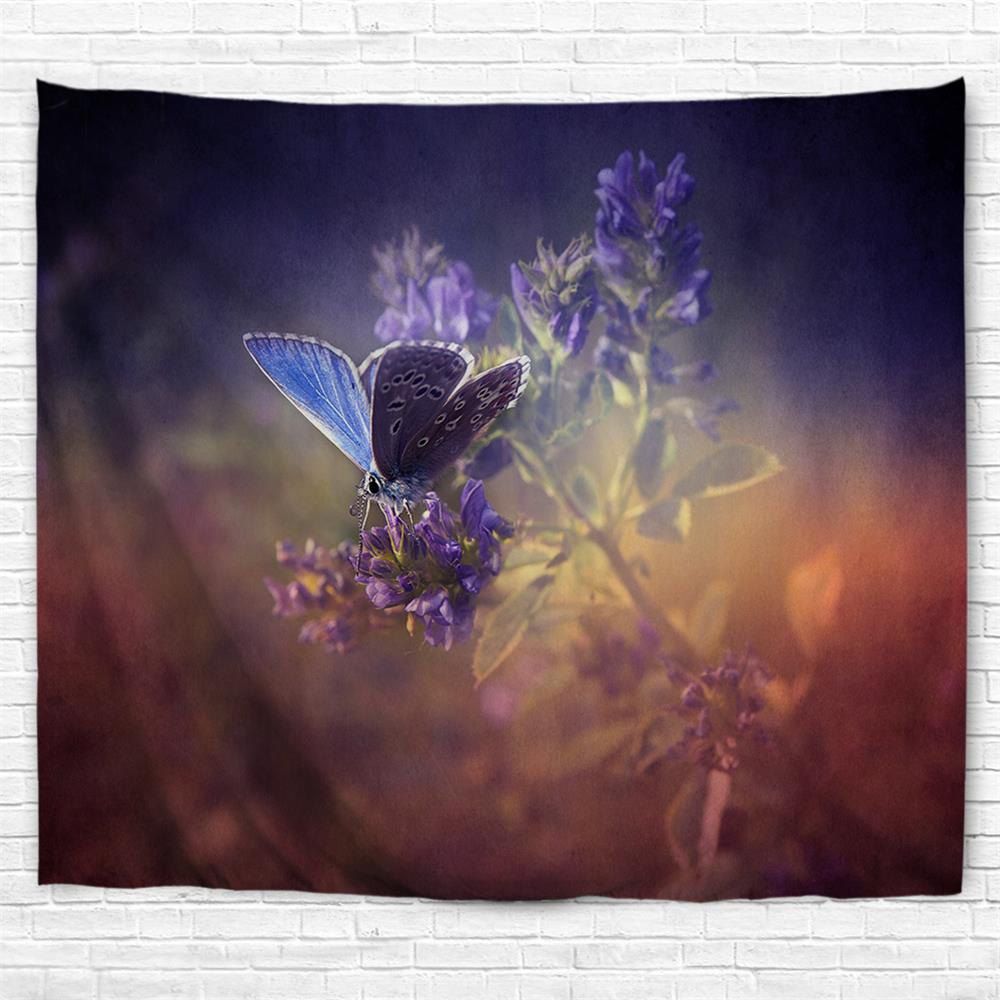 

Purple Butterfly 3D Printing Home Wall Hanging Tapestry for Decoration, Multi-a