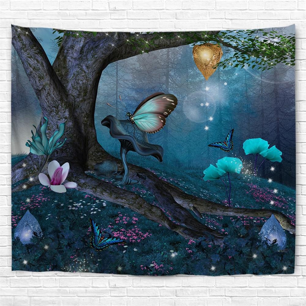 

Wonderland Butterfly 3D Printing Home Wall Hanging Tapestry for Decoration, Multi-a
