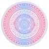 Serviette de Plage Mandala Rose-Bleu avec Pompon en Microfibre - multicolor A 150CM