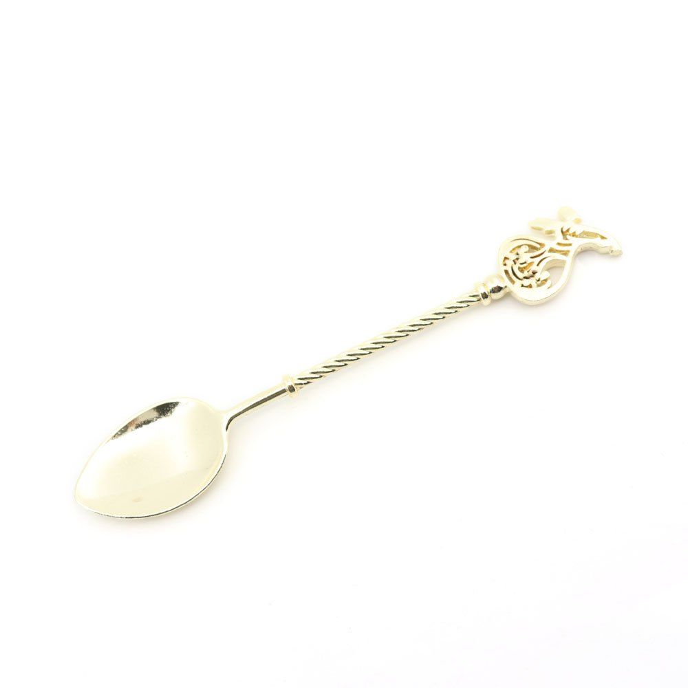 

SLYDLL 3PCS Zinc Alloy Coffee Spoon with Creative Handle, Gold