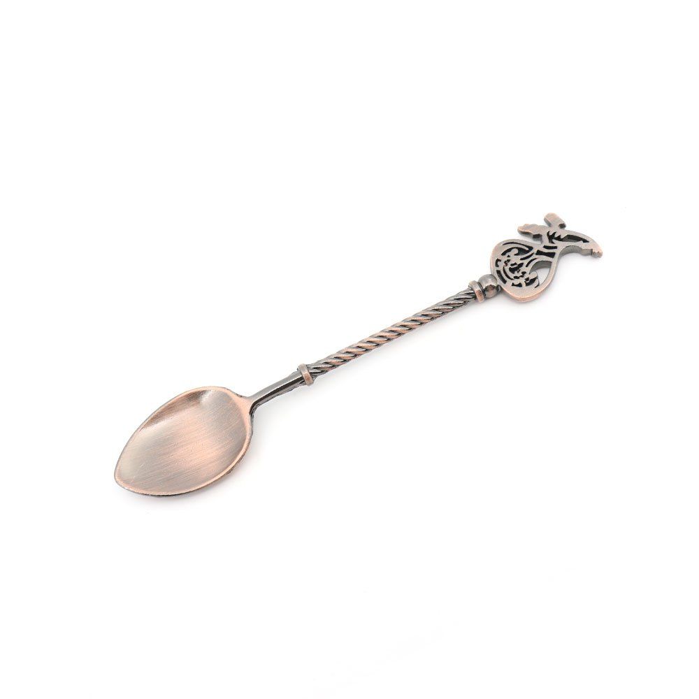 

SLYDLL 3PCS Zinc Alloy Coffee Spoon with Creative Handle, Copper
