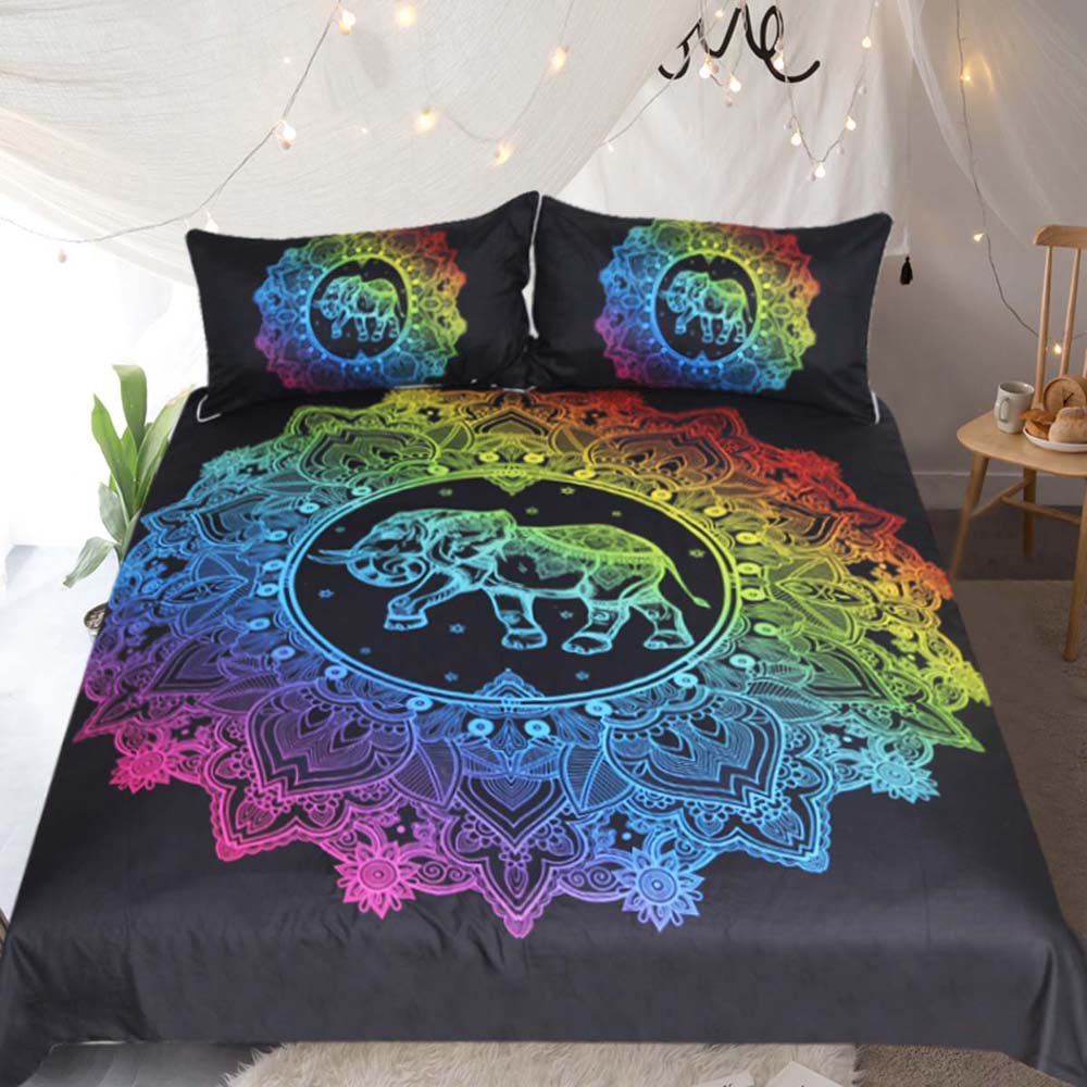 41 Off 2020 Colorful Elephant Printed Duvet Cover Bedding Set