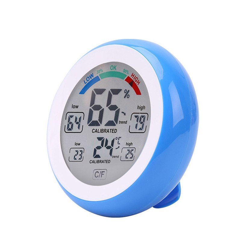 

Touch Screen Temperature and Humidity Meter, Blue ribbon