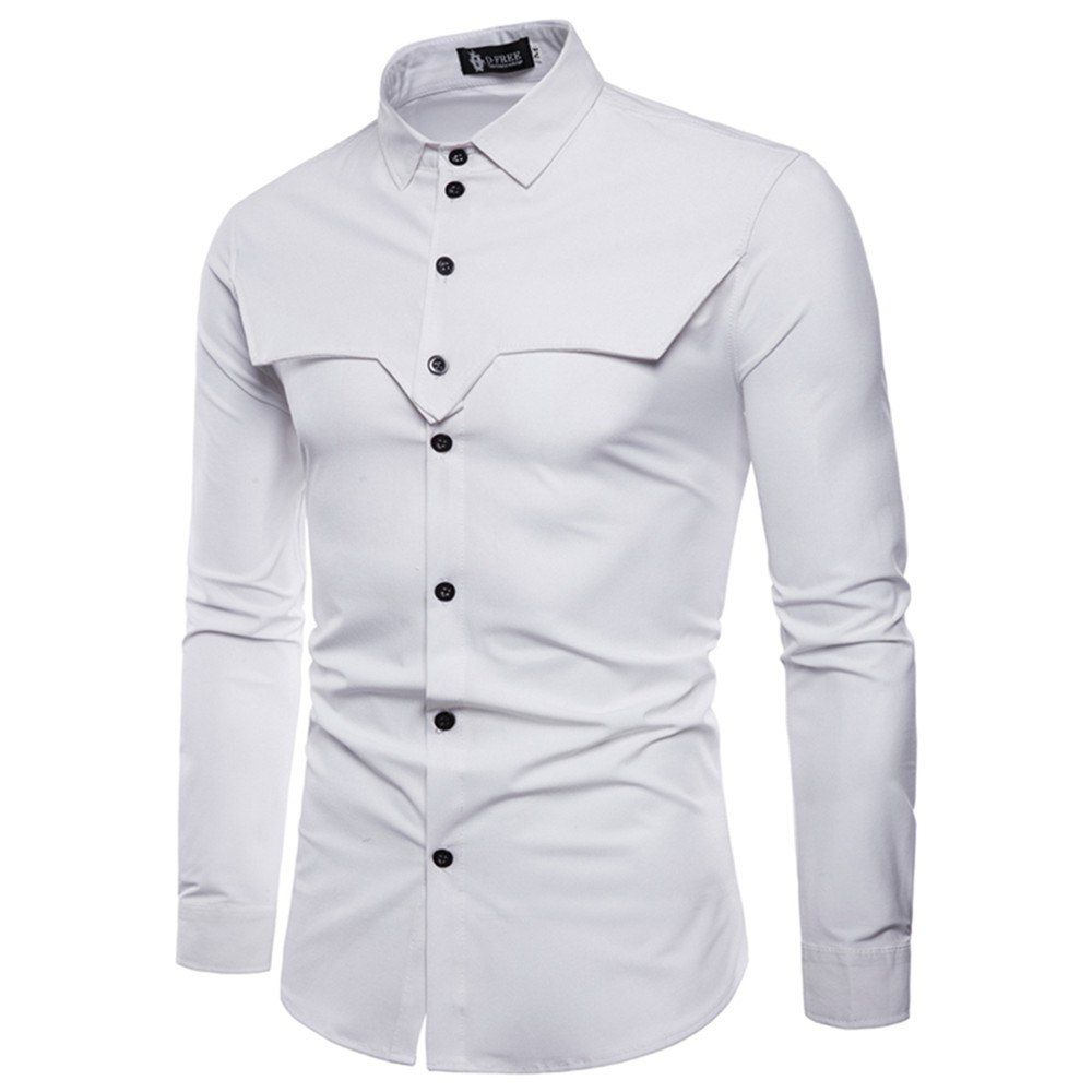 

Fashion Tailored Long Sleeve Shirts, White