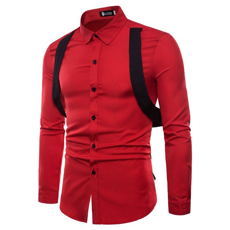 

Men's Long Sleeve Shirt, Red