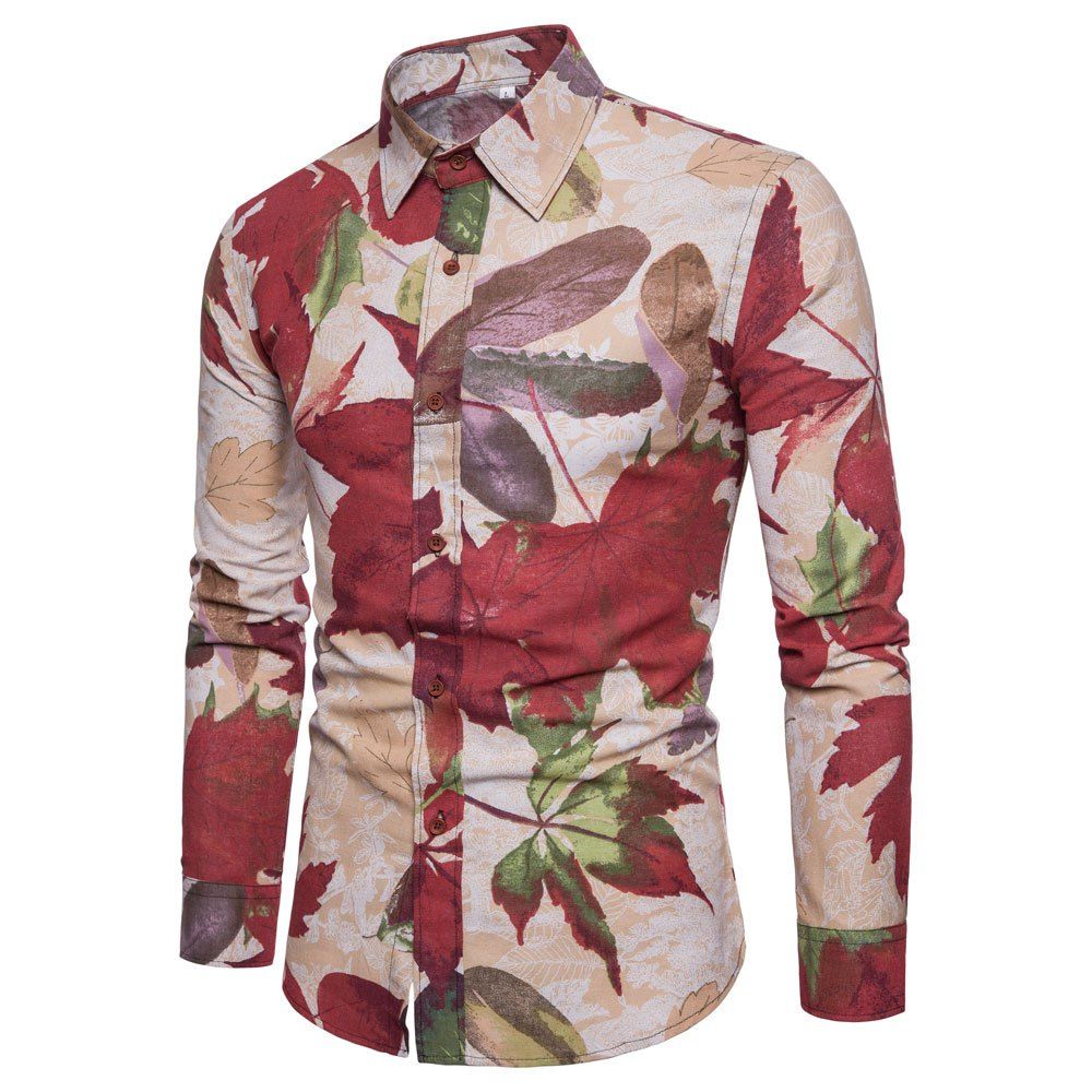 

Men's Ethnic Style Men'S Long Sleeve Shirt, Multi-a
