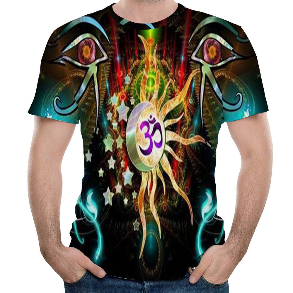

Summer Fashion Leisure 3D Printed Men's Short Sleeve T-shirt, Multi