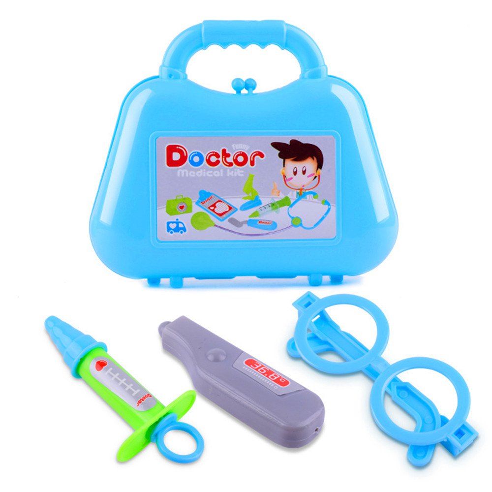 

Kids Play Set Toys Puzzle Simulation Box of Medicine Doctor, Day sky blue