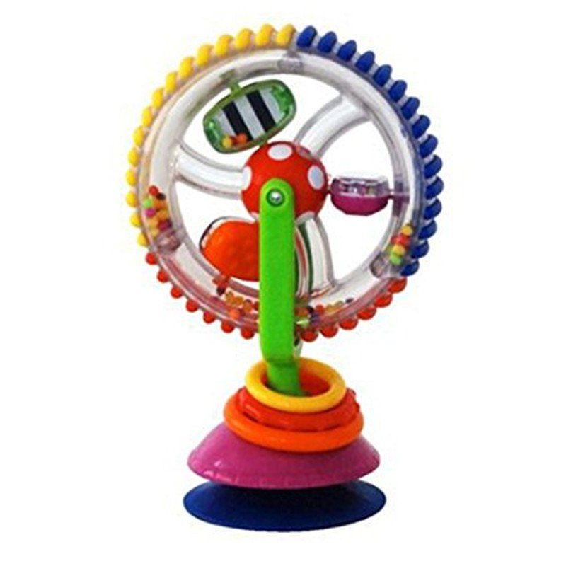 

Baby Rattle Toys Tricolor Multi-touch Rotating Ferris Wheel Sucker