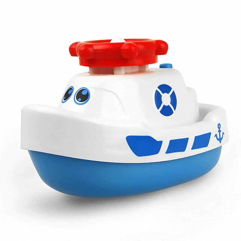 

Creative Fun Small Electric Ship Water Spray Baby Bath Toy, White