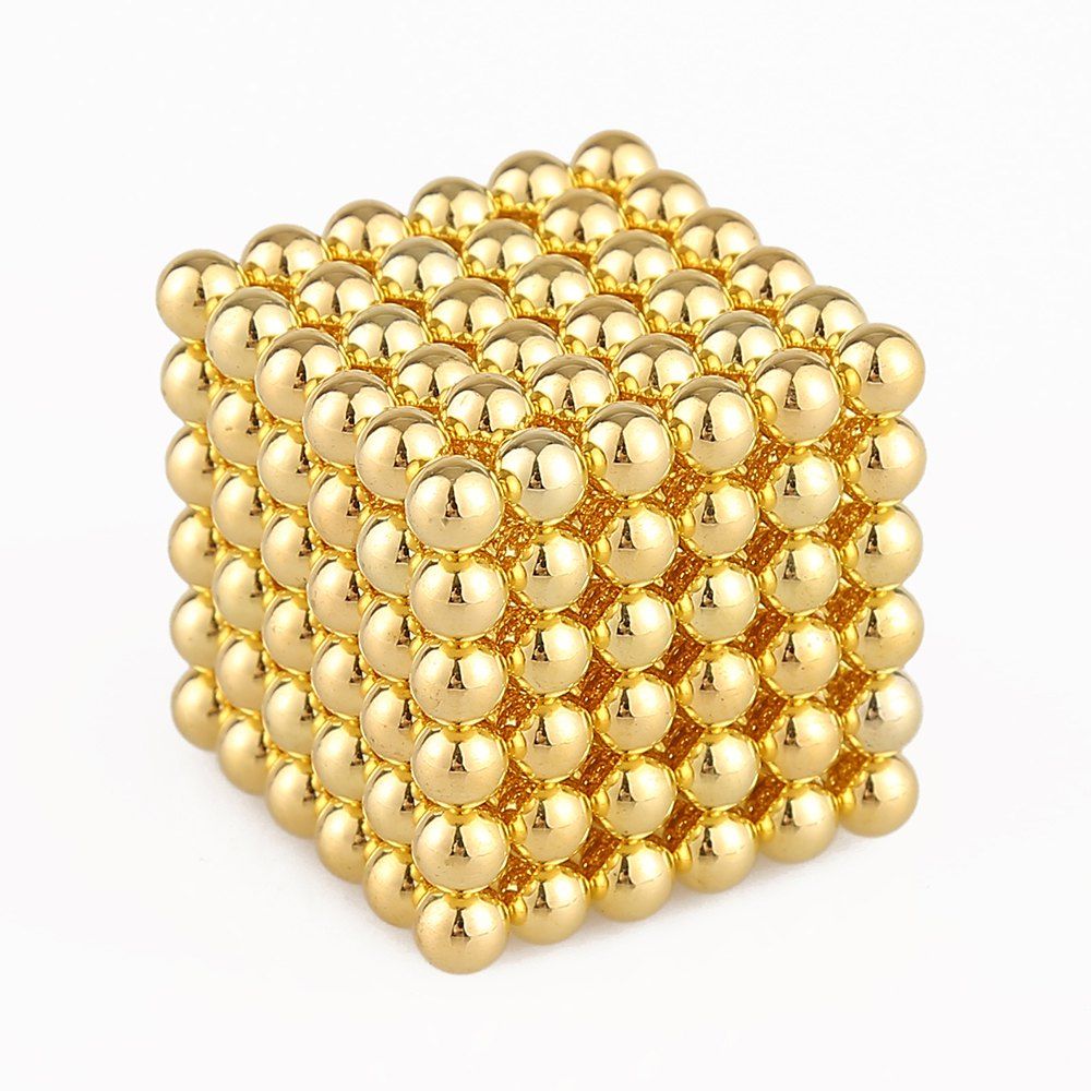 

5mm Colorful Magnetic Ball Intelligence Toys 216PCS, Gold