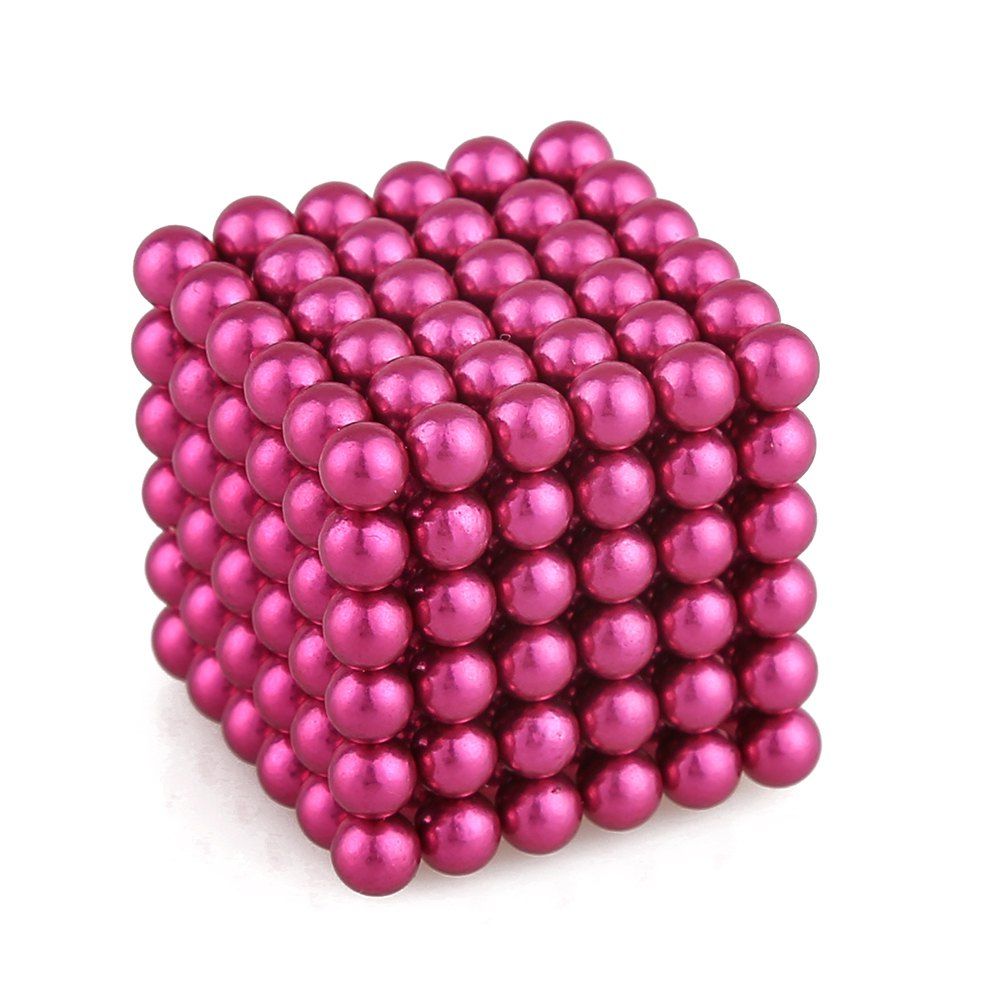 

5mm Colorful Magnetic Ball Intelligence Toys 216PCS, Pink rose