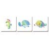 DYC11108 - bc-10-4-6-9 3PCS animaux de dessin animé mignon impression Art - multicolor 
