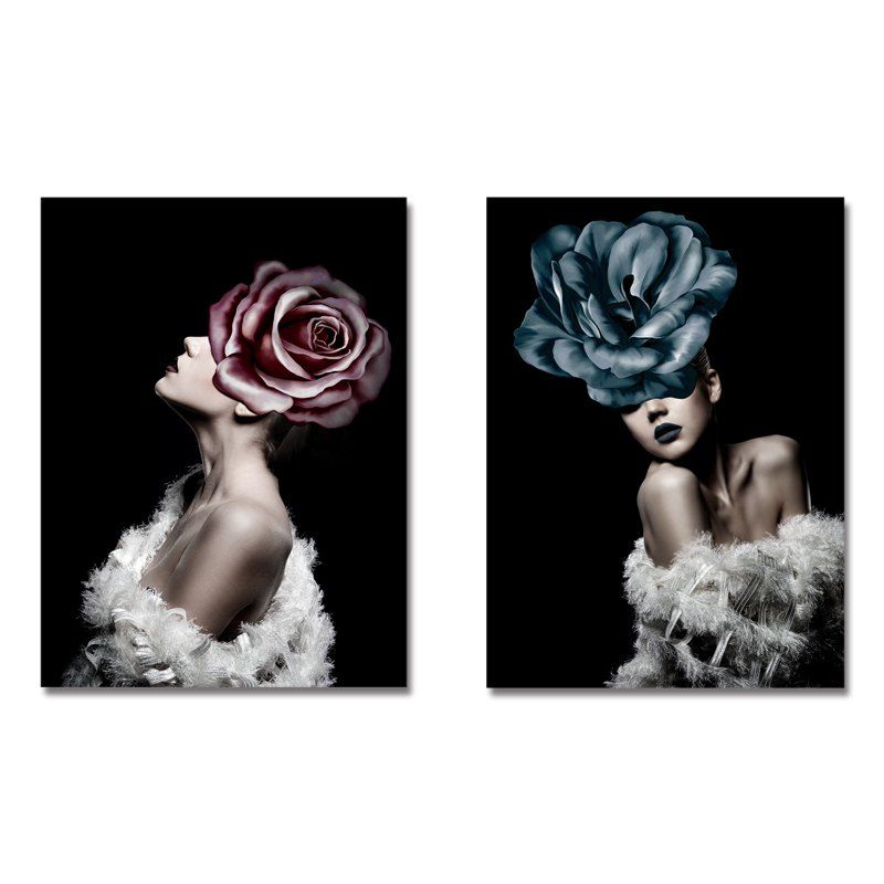

DYC11196 - bc-9-283-284 2PCS Photography Fashion Glamour Women Print Art, Multi