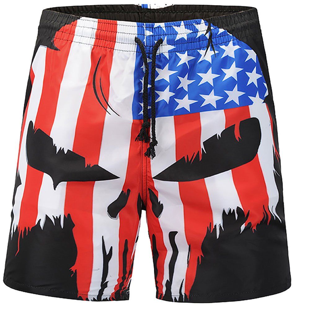 

Men's Summer 3D Casual Beach Quick Drying Swim Shorts, Multi-q