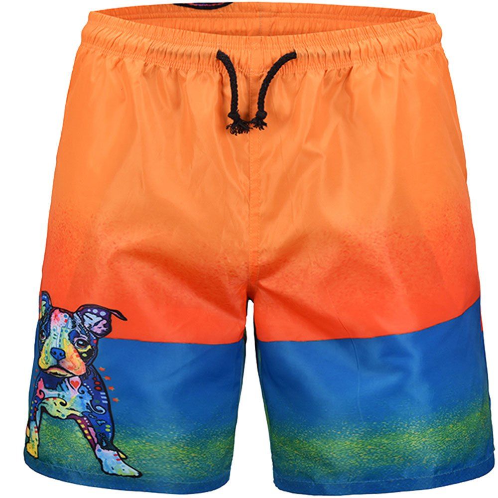 

Men's Summer 3D Casual Beach Quick Drying Swim Shorts, Multi-s