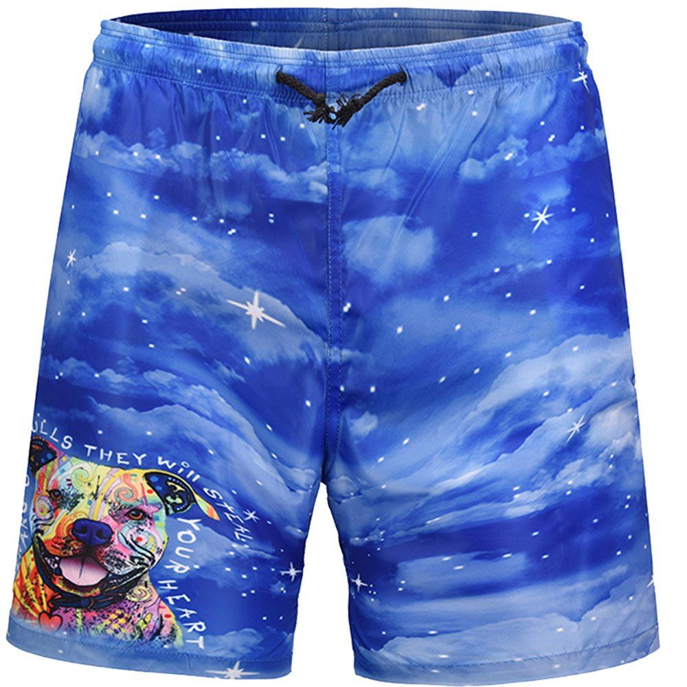 

Men's Summer 3D Casual Beach Quick Drying Swim Shorts, Multi-v