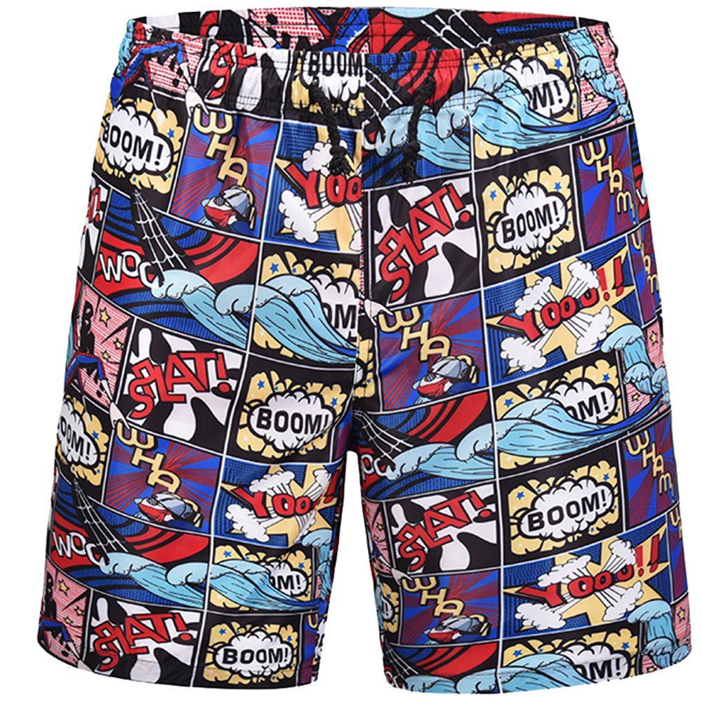 

Men's Summer 3D Casual Beach Quick Drying Swim Shorts, Multi-x