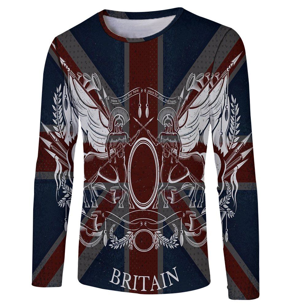 

Autumn Fashion New 3D Printed Men's Long-Sleeve T-shirt, Multi