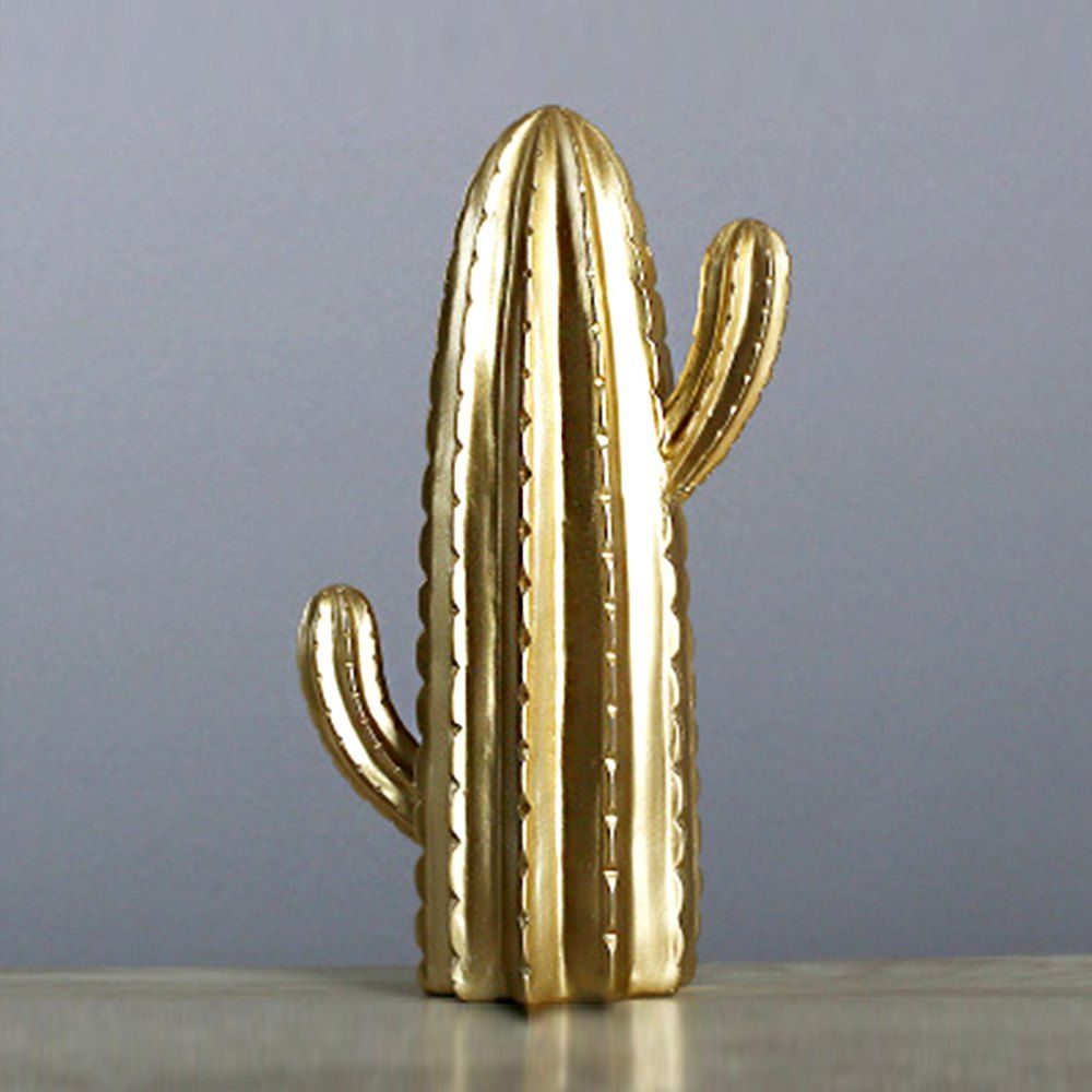 

Nordic Home Simple Wind Decoration White Gold Cactus Ornament 1pcs, Multi-k