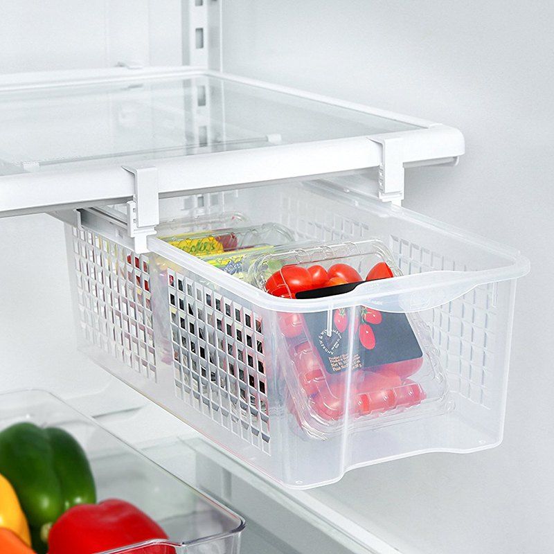 

Design Refrigerator Pull Out Bin and Home Organizer, White