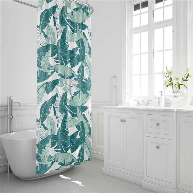 

Fashionable Creative Digital Printing Waterproof Shower Curtain S-AS70, Greenish blue