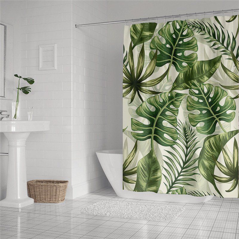 

Fashionable Creative Digital Printing Waterproof Shower Curtain S-AS82, Lime green
