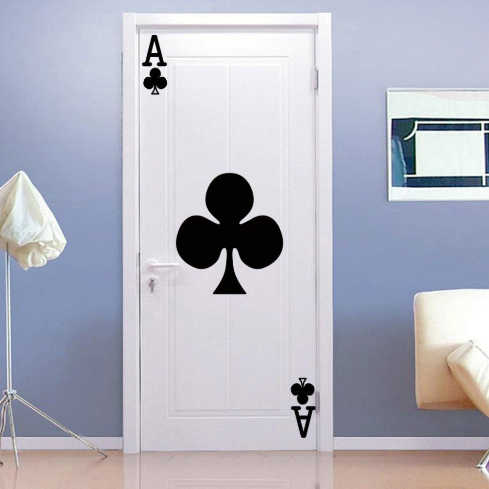 

Cute Door Sticker Room Wall Decals Home Decor, Black