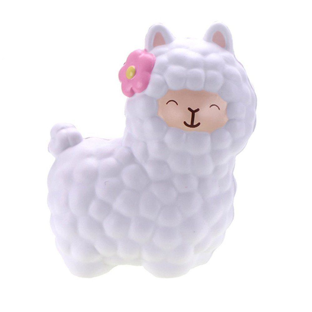 

Jumbo Squishy Alpaca Toys Squishies Slow Rising Toys, White