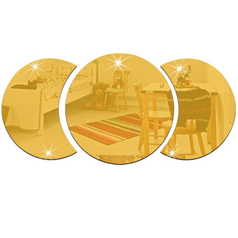 

3D Personalized Stereo Crystal Mirror Wall Sticker, Gold