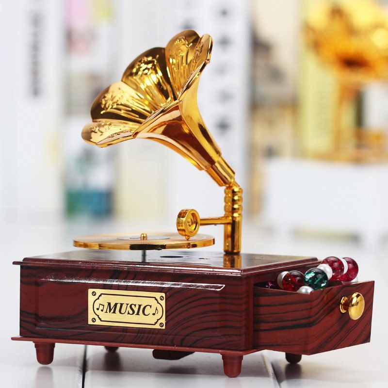 

Creative Ancient Phonograph Music Box, Brown