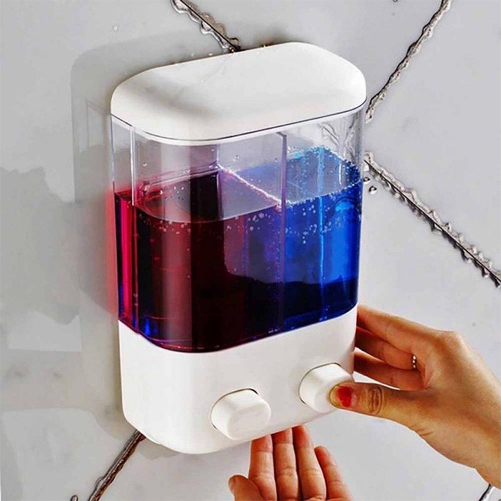 

Wall-Mounted Liquid Soap Dispenser Lavatory Bath Shower Accessories, White