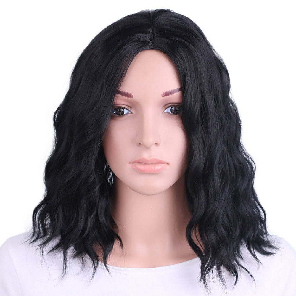 short black synthetic wig