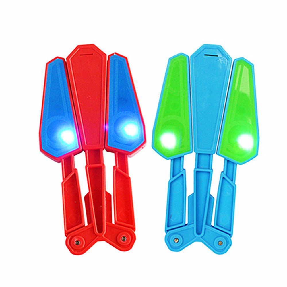 

Creative Rotary Butterfly Knife Decompression Novelty Toy with Light 2PCS, Multi