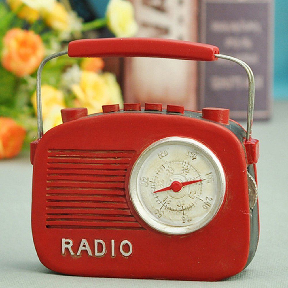 

American Resin Camera Radio Model Creative Decorative Ornaments, Fire engine red