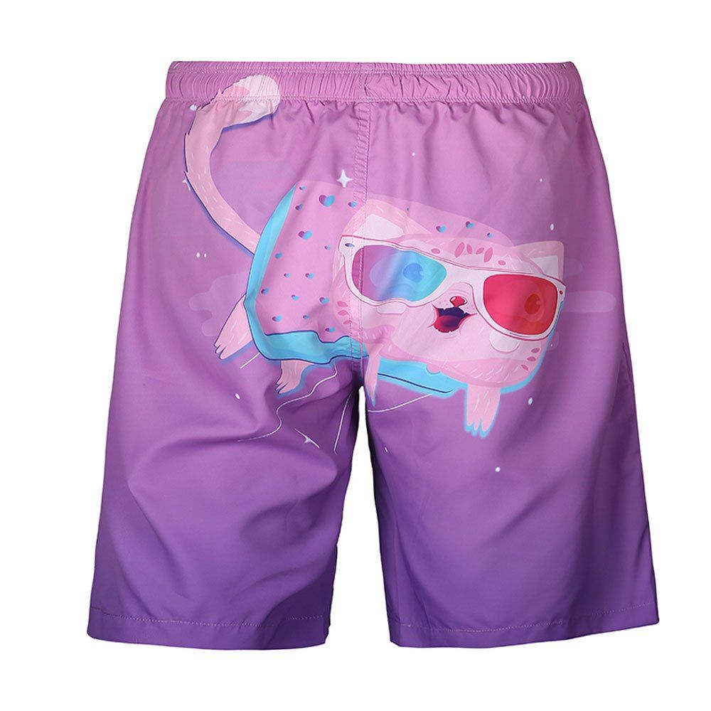 

Men's Summer Casual Beach Quick Dry Loose Swimming Trunks, Multi-n
