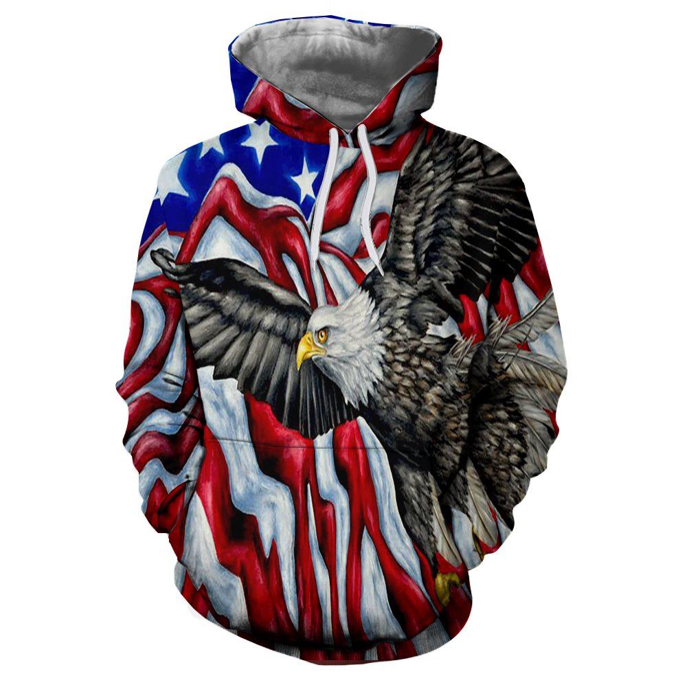 

Winter Fashion New Eagle 3D Printing Man Hoodie, Multi