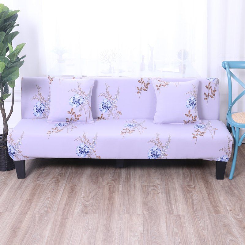 

Sofa Cover for Armless Sofa with Printed Cloth, Multi-l