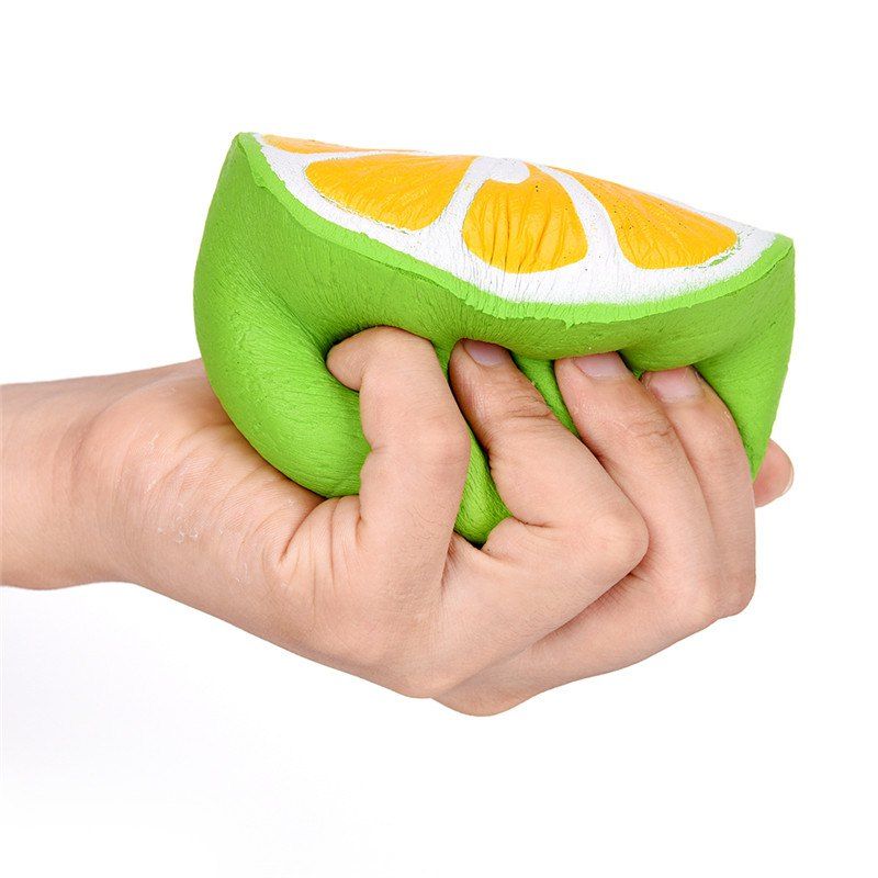 

Jumbo Squishy Soft Simulation Half Lemon Charm Exquisite Package Scented Toy, Green