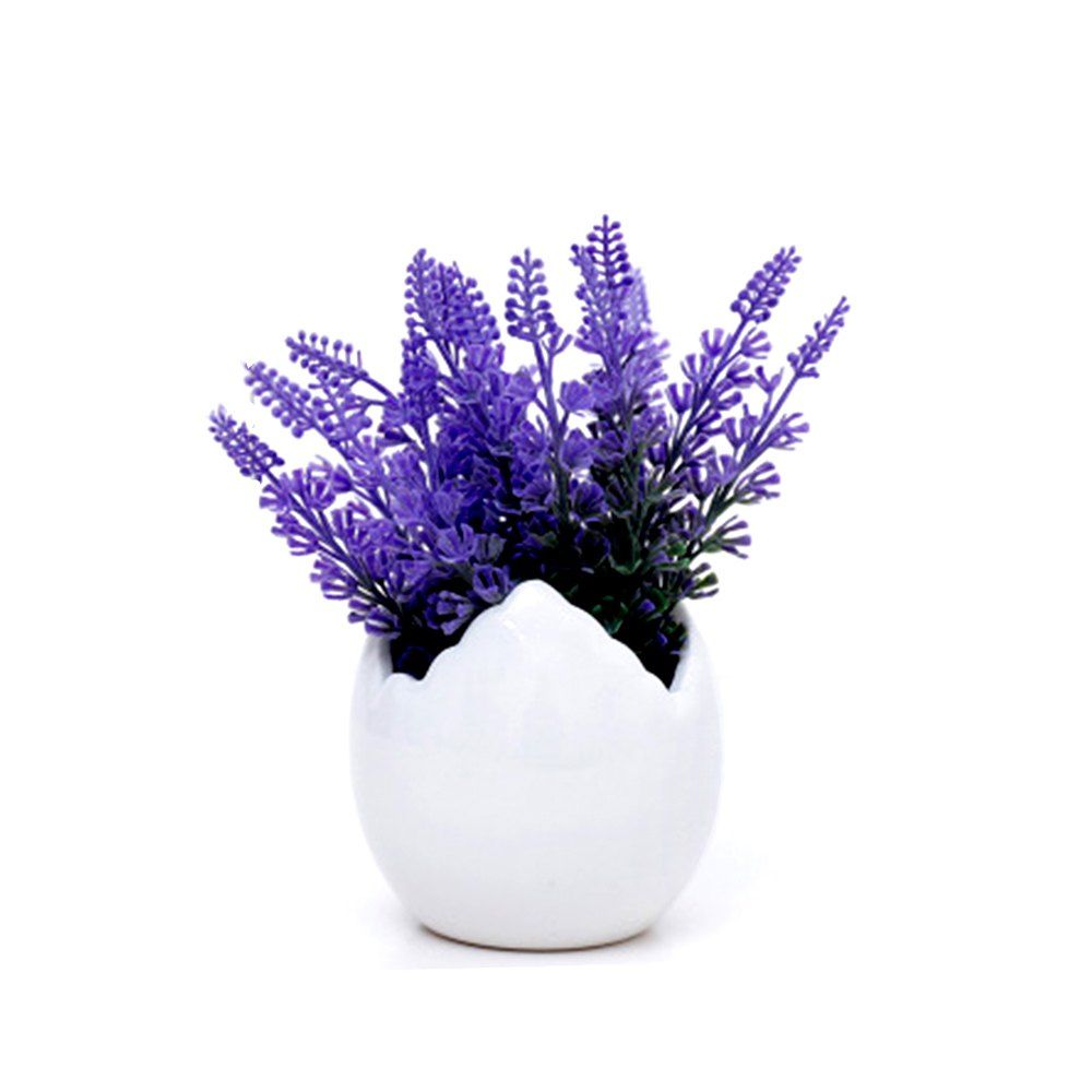 

Home Mini Ornament Floral Decoration Simulation Plant Lavender Bonsai, Purple