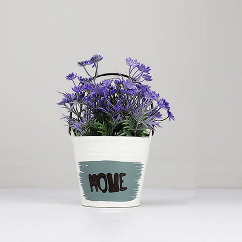 

Home Decoration Ornament Artificial Bucket Chrysanthem Bonsai 1pcs, Purple